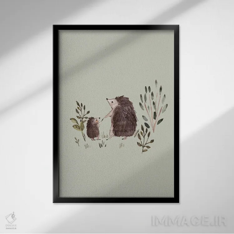 تابلو مامان و من اثر برنادت اوربانویک - نمای قابدار مشکی