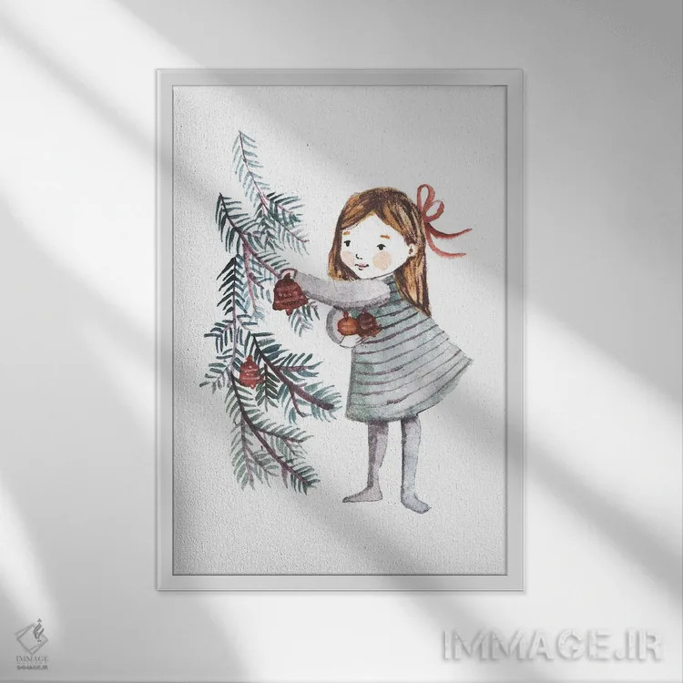 تابلو تزیین اثر برنادت اوربانویک - نمای قابدار سفید