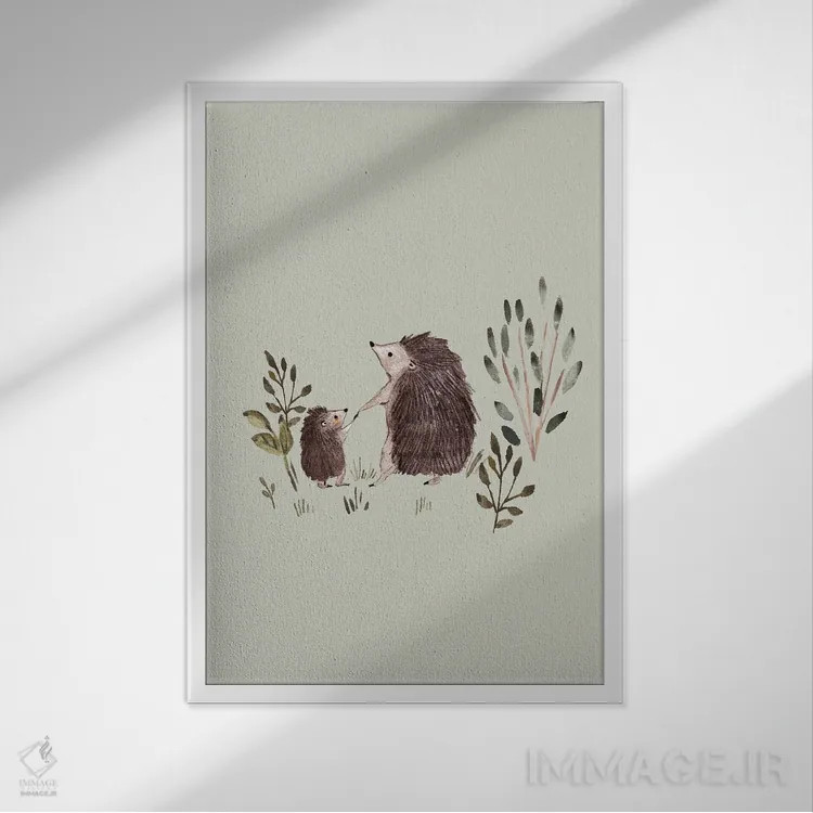 تابلو مامان و من اثر برنادت اوربانویک - نمای قابدار سفید