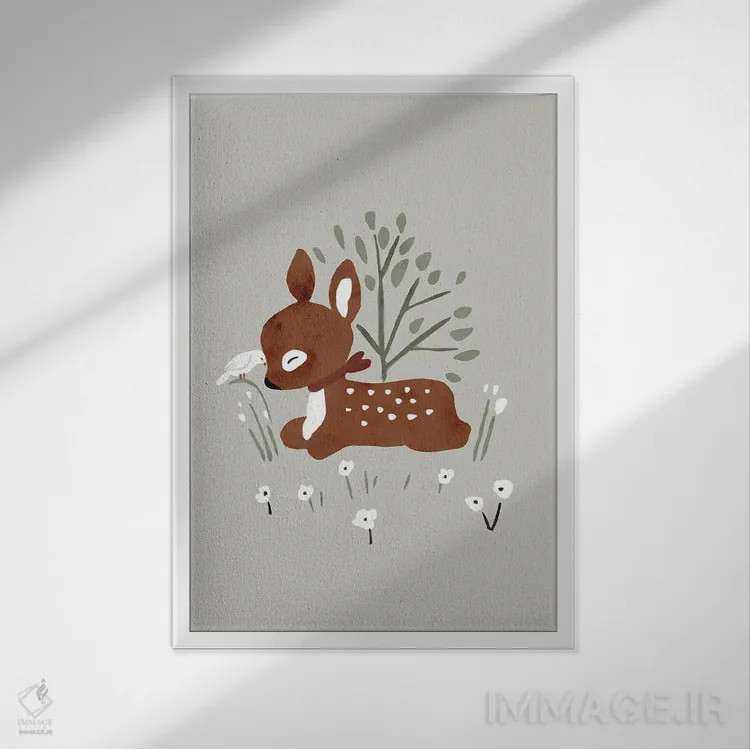 تابلو دوستی اثر برنادت اوربانویک - نمای قابدار سفید