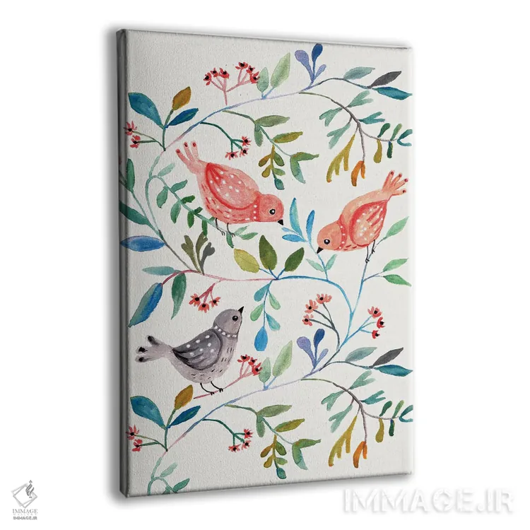 تابلو درخت پرندگان اثر برنادت اوربانویک - نمای پرسپکتیو محصول