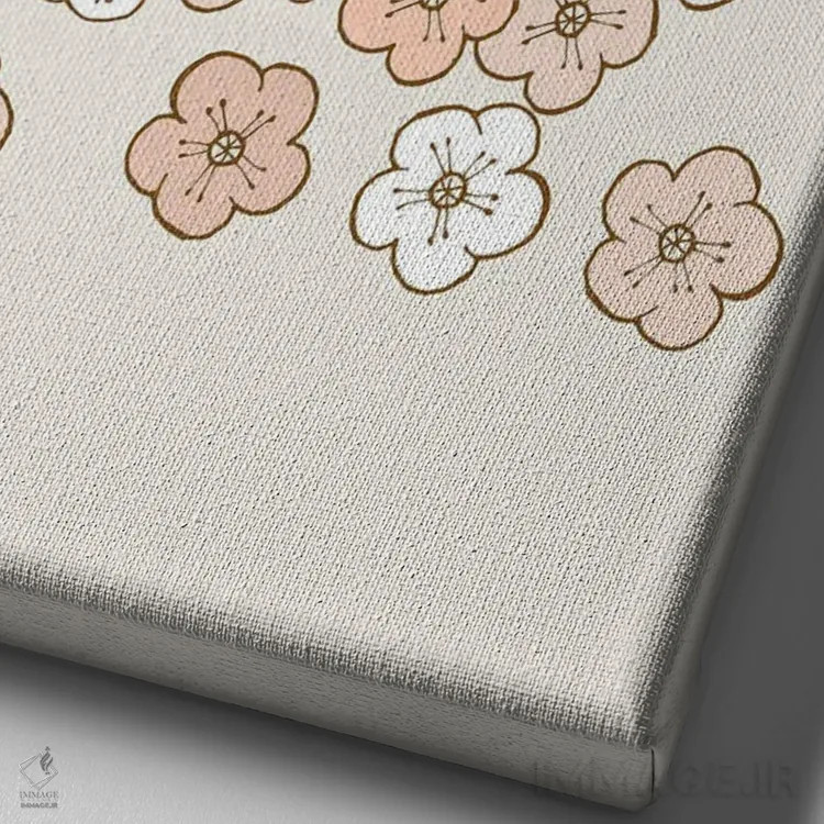 تابلو شکوفههای گیلاس اثر برنادت اوربانویک - نمای نزدیک بافت بوم