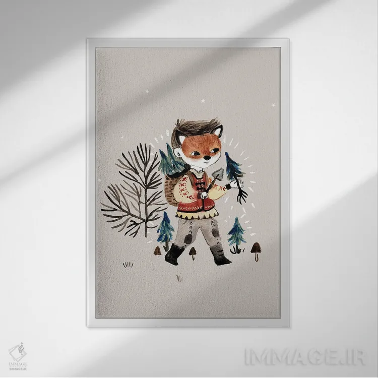 تابلو پسر قصههای عامیانه اثر برنادت اوربانویک - نمای قابدار سفید