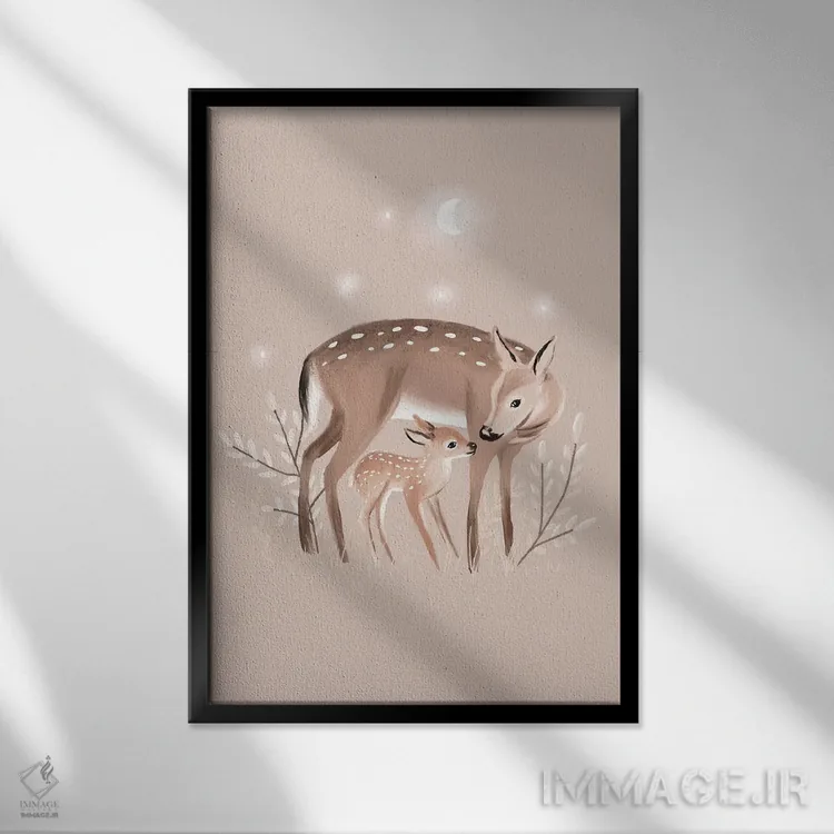 تابلو مامان و من اثر برنادت اوربانویک - نمای قابدار مشکی