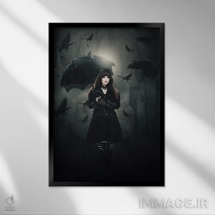 تابلو روزهای تاریک اثر بابت ون دن برگ - نمای قابدار مشکی