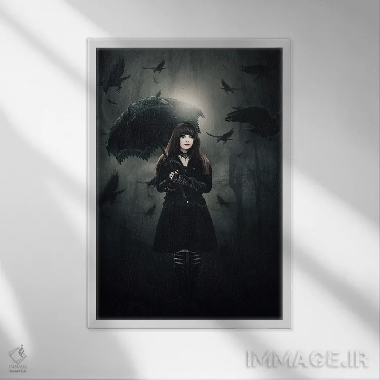 تابلو روزهای تاریک اثر بابت ون دن برگ - نمای قابدار سفید