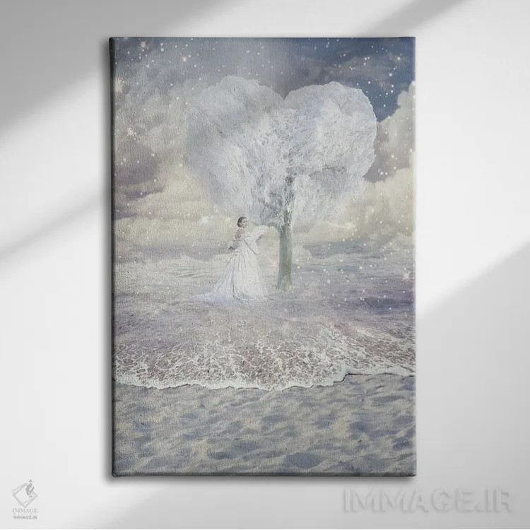 تابلو کارت عشق XVI (عنوان هلندی) اثر بابت ون دن برگ - نمای روبهرو روی دیوار