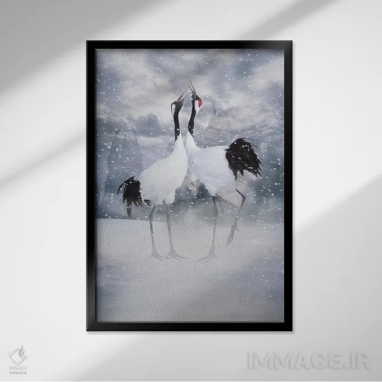 تابلو کارت عشق V (عنوان هلندی) اثر بابت ون دن برگ - نمای قابدار مشکی