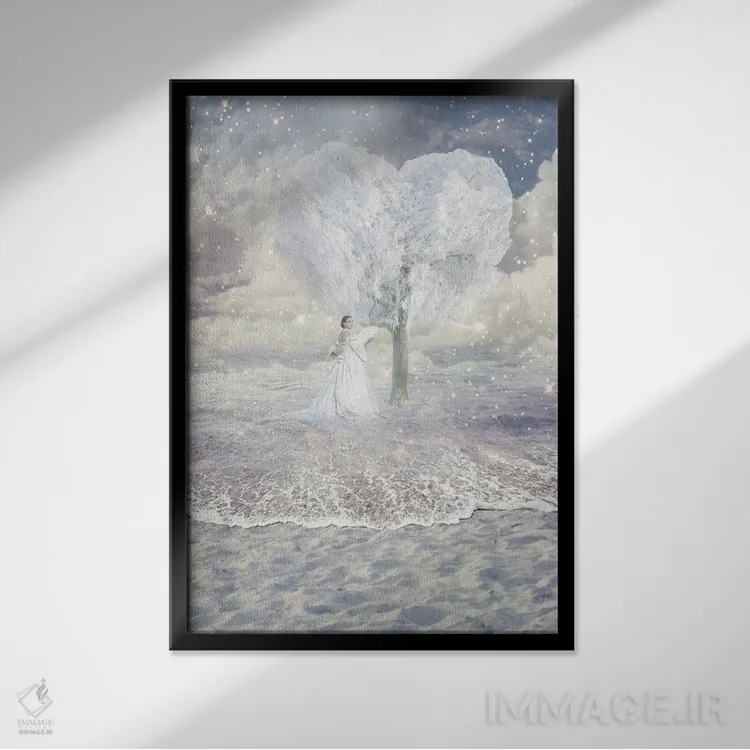 تابلو کارت عشق XVI (عنوان هلندی) اثر بابت ون دن برگ - نمای قابدار مشکی