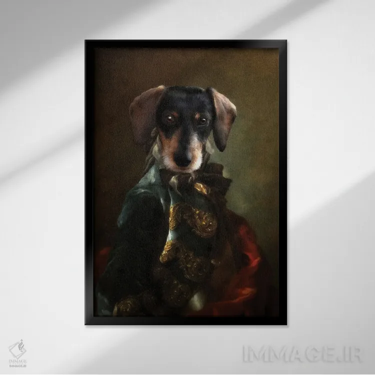 تابلو باروک سبز نو II (عنوان هلندی) اثر بابت ون دن برگ - نمای قابدار مشکی