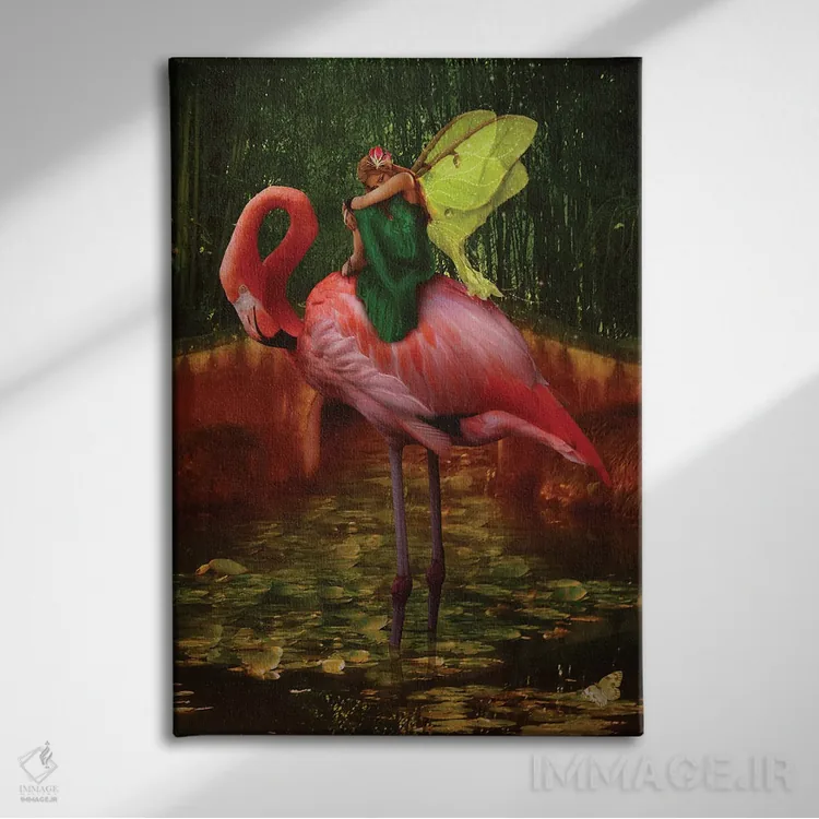 تابلو پری در حال استراحت اثر بابت ون دن برگ - نمای روبهرو روی دیوار