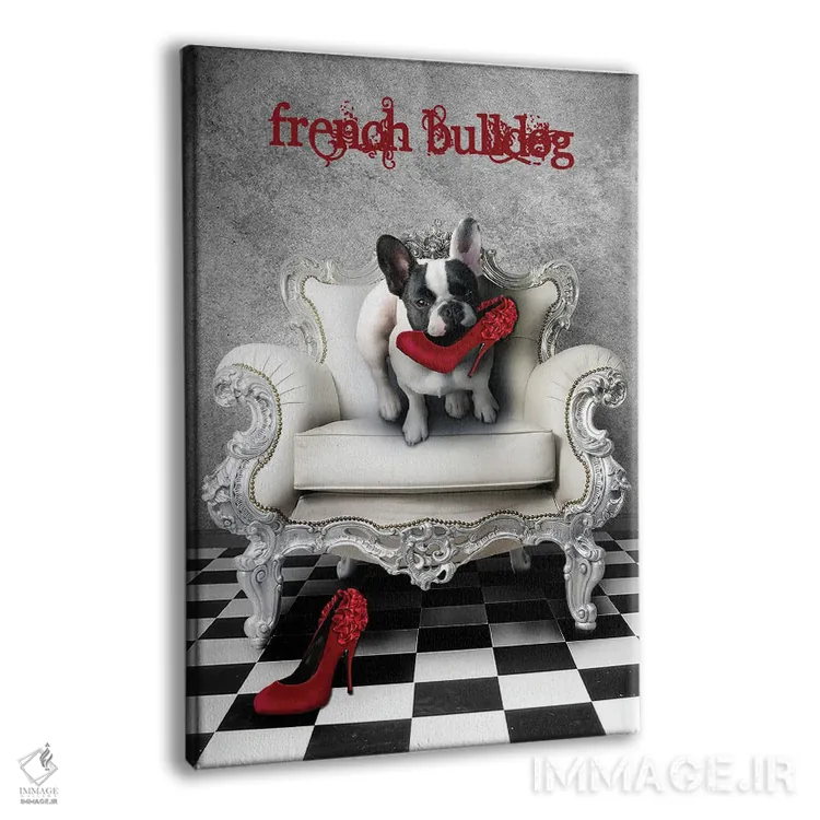 تابلو بولداگ فرانسوی اثر بابت ون دن برگ - نمای پرسپکتیو محصول