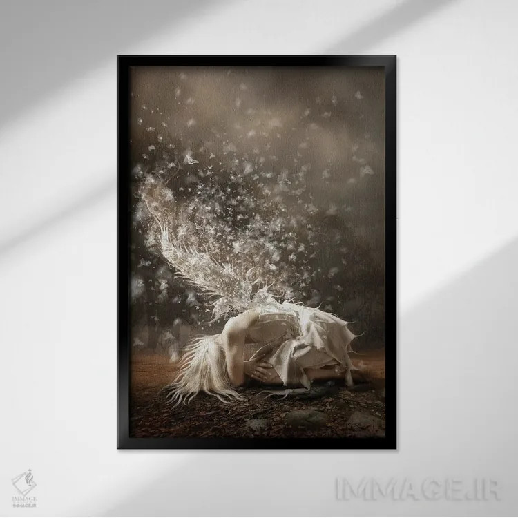تابلو اندوه اثر بابت ون دن برگ - نمای قابدار مشکی
