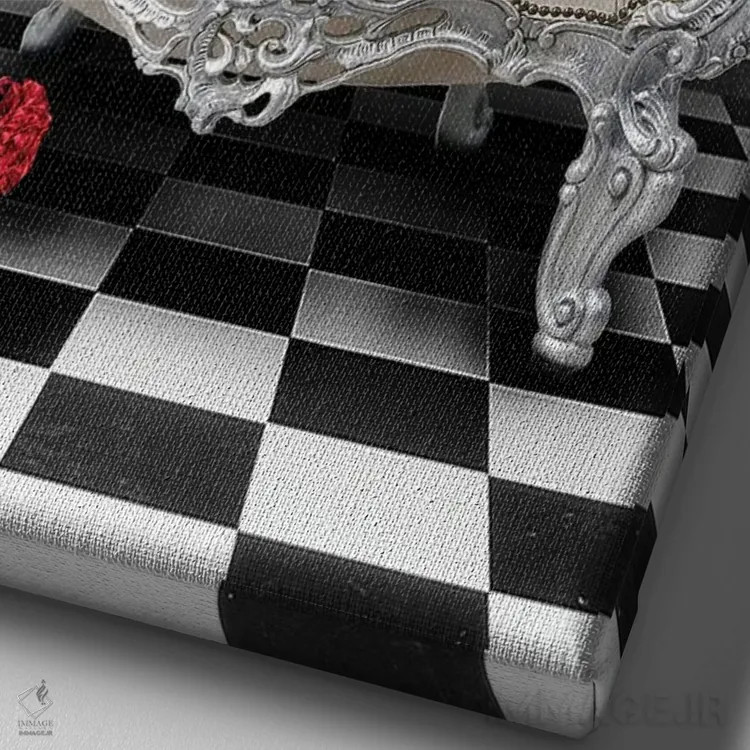 تابلو بولداگ فرانسوی اثر بابت ون دن برگ - نمای نزدیک بافت بوم