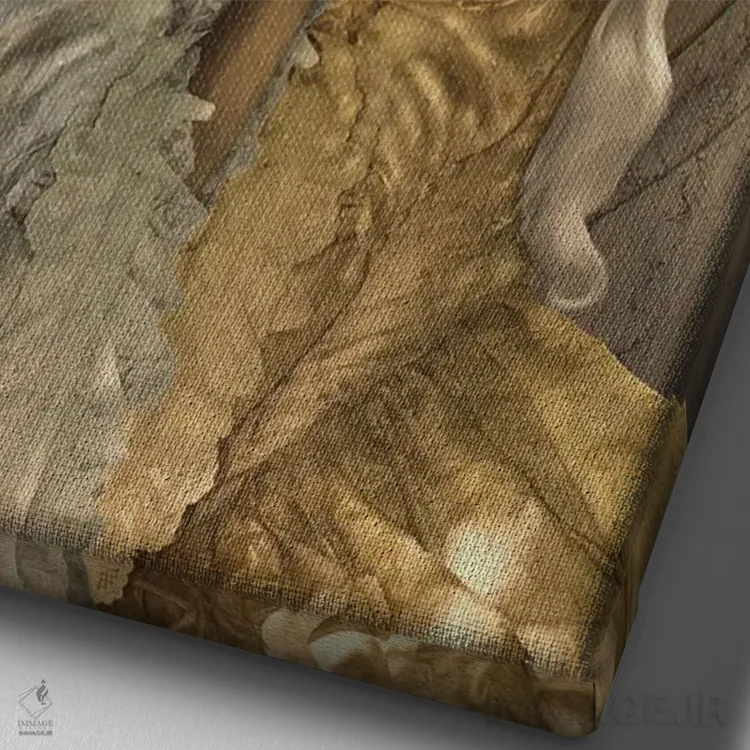 تابلو رقص بالماسکه V (فرانسوی) اثر بابت ون دن برگ - نمای نزدیک بافت بوم