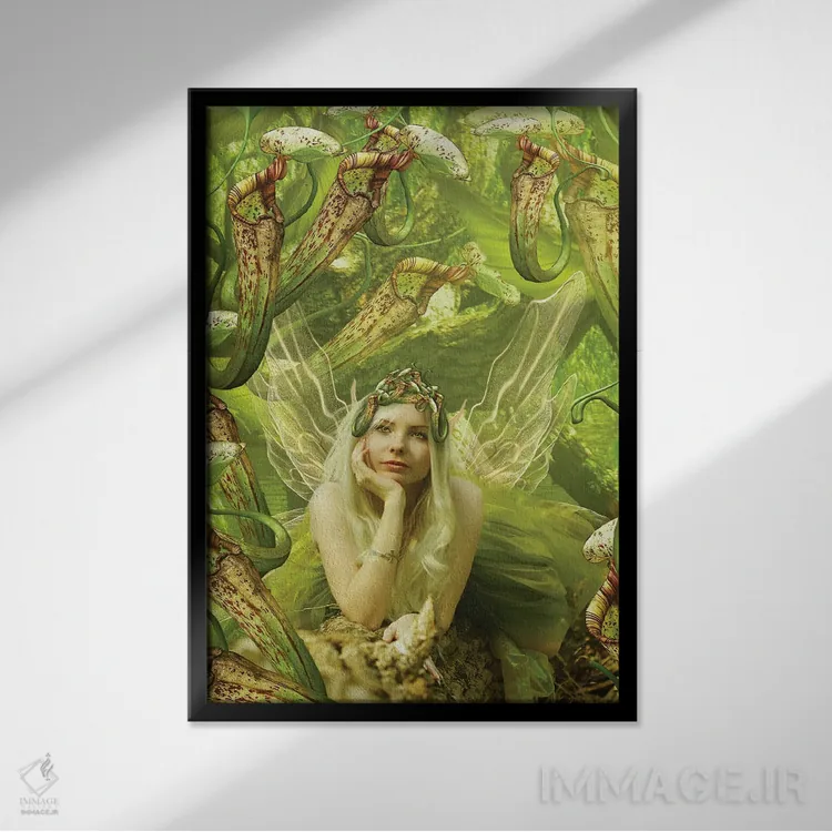 تابلو پری XXII اثر بابت ون دن برگ - نمای قابدار مشکی