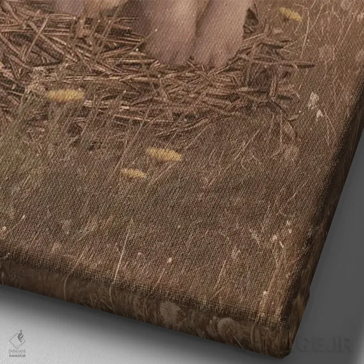 تابلو خرگوش عید پاک اثر بابت ون دن برگ - نمای نزدیک بافت بوم