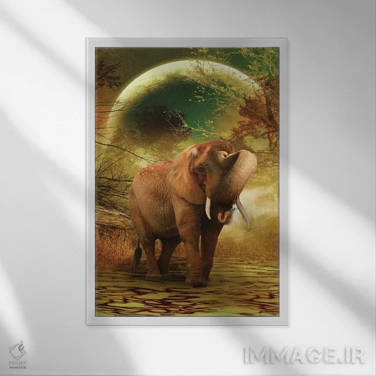 تابلو فیل ریکاردو II اثر بابت ون دن برگ - نمای قابدار سفید