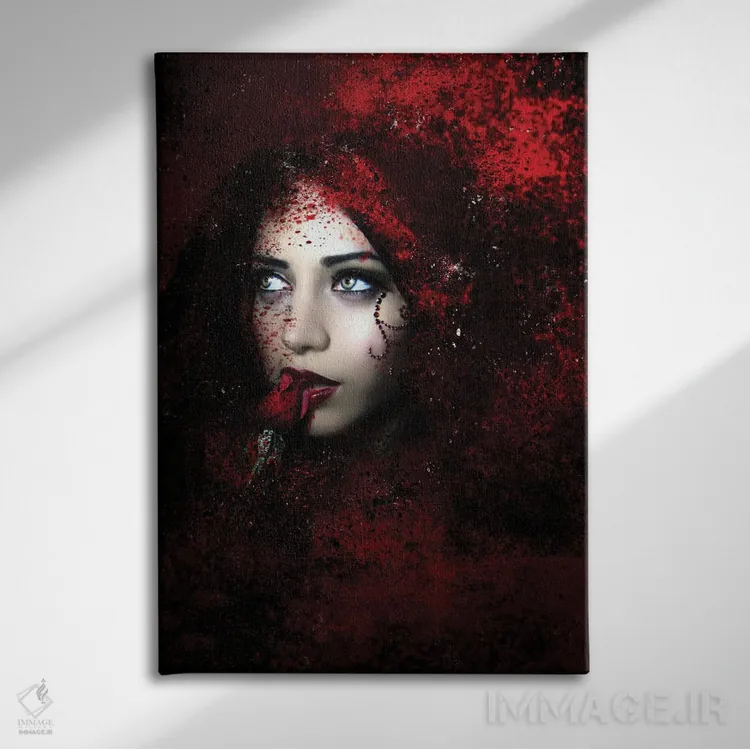 تابلو کارمیلا اثر بابت ون دن برگ - نمای روبهرو روی دیوار