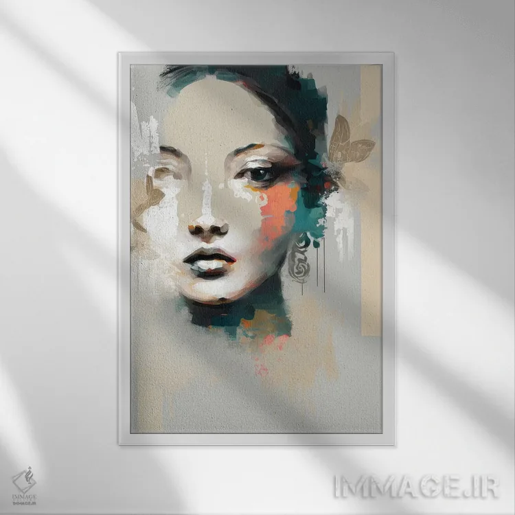 تابلو آشا اثر بلا ایو - نمای قابدار سفید