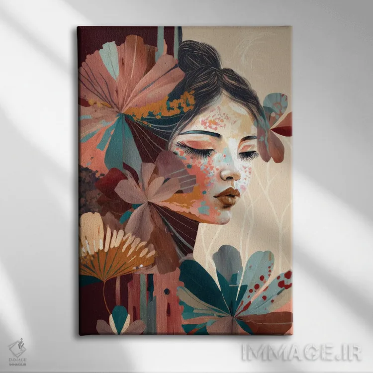 تابلو ظرافت در شکوفهها اثر بلا ایو - نمای روبهرو روی دیوار