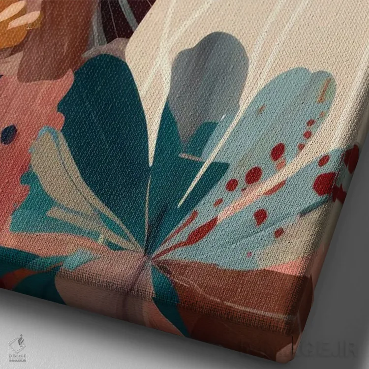 تابلو ظرافت در شکوفهها اثر بلا ایو - نمای نزدیک بافت بوم