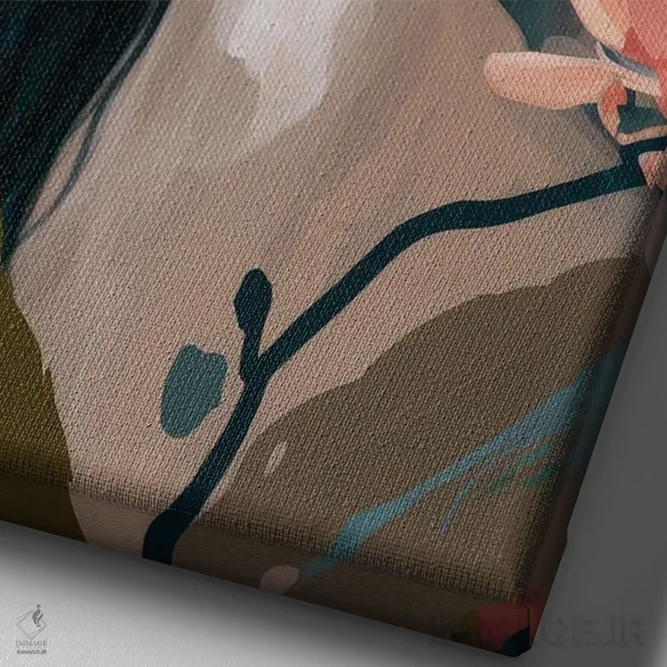 تابلو لیلی اثر بلا ایو - نمای نزدیک بافت بوم