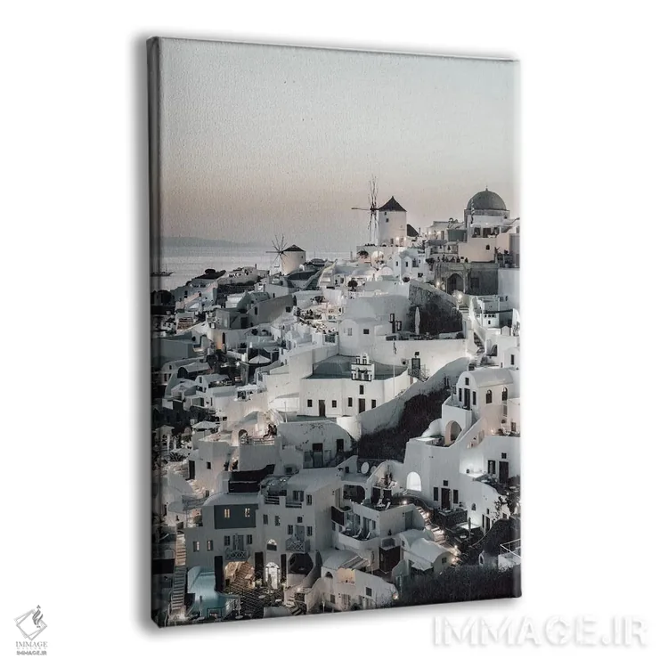 تابلو Santorini,غروب در اویا، سانتورینی (یونان) اثر بلا ایو - نمای پرسپکتیو محصول
