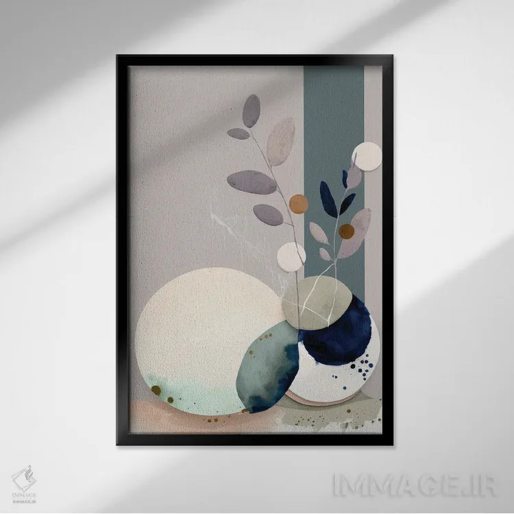 تابلو اسطوخودوس مدرن اثر بلا ایو - نمای قابدار مشکی