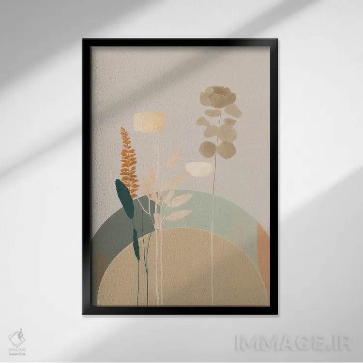 تابلو مزرعهٔ طلوع صبحگاهی ۲ اثر بلا ایو - نمای قابدار مشکی