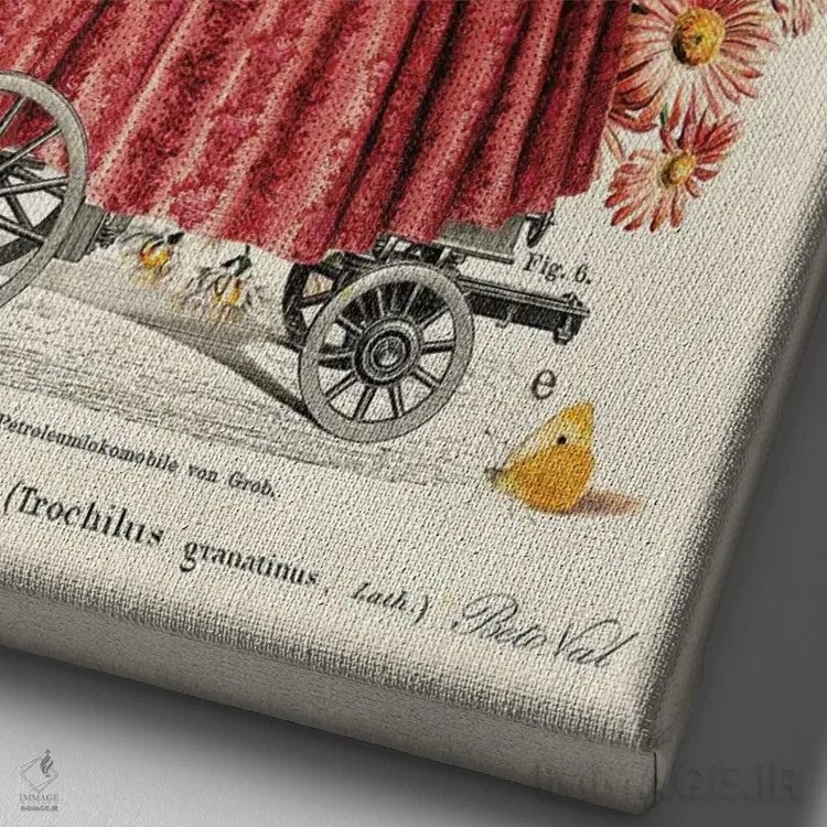 تابلو ملکه مارگارت (نام خاص) اثر بتو وال - نمای نزدیک بافت بوم