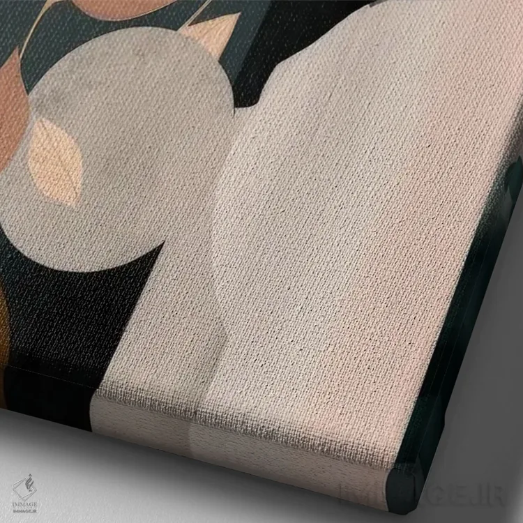 تابلو دایرههای گرگ و میش اثر بلا ایو - نمای نزدیک بافت بوم