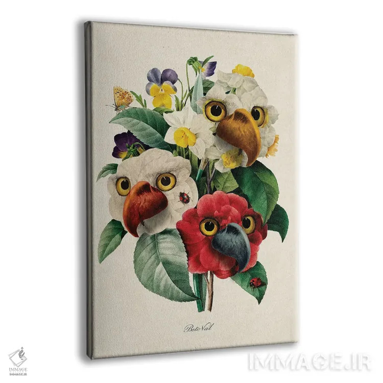 تابلو گل طوطی اثر بتو وال - نمای پرسپکتیو محصول