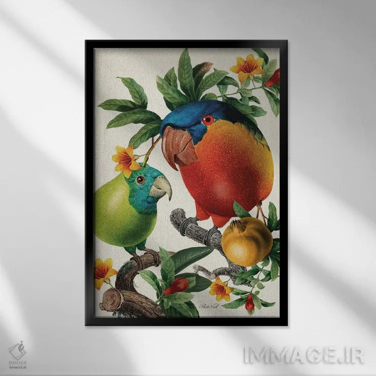 تابلو پدر و دختر اثر بتو وال - نمای قابدار مشکی