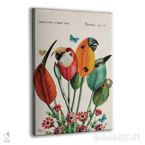 تابلو پرندگان برگ اثر بتو وال - نمای پرسپکتیو محصول