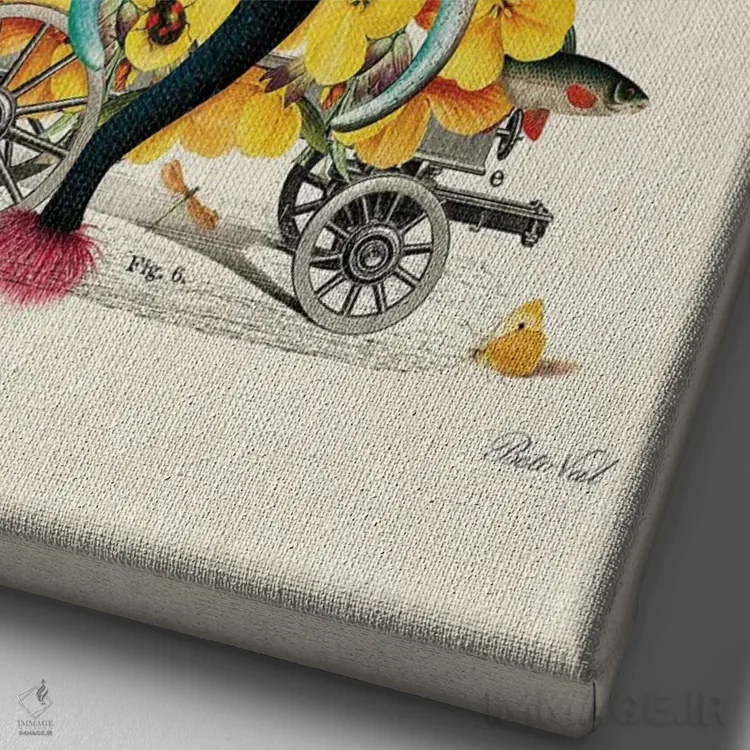 تابلو ماریپوفانته (نام تخیلی) اثر بتو وال - نمای نزدیک بافت بوم