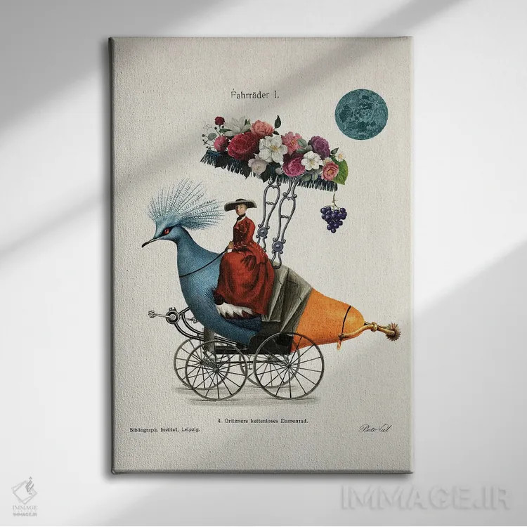 تابلو سوارکار اثر بتو وال - نمای روبهرو روی دیوار