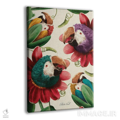 تابلو طوطی گلی اثر بتو وال - نمای پرسپکتیو محصول