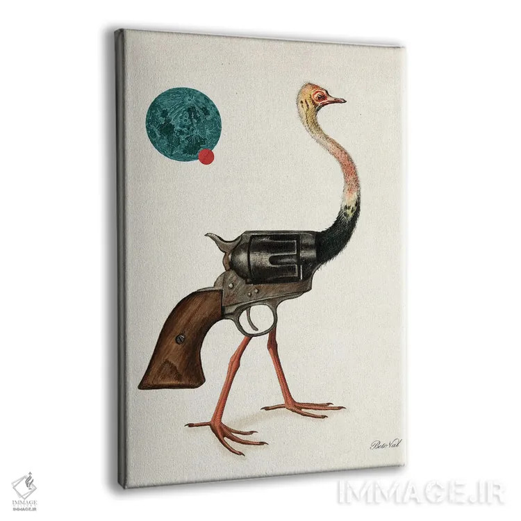تابلو پرندهٔ تفنگی اثر بتو وال - نمای پرسپکتیو محصول