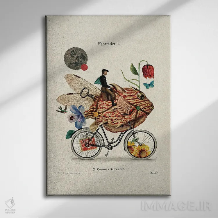 تابلو چرخهٔ ماهی اثر بتو وال - نمای روبهرو روی دیوار