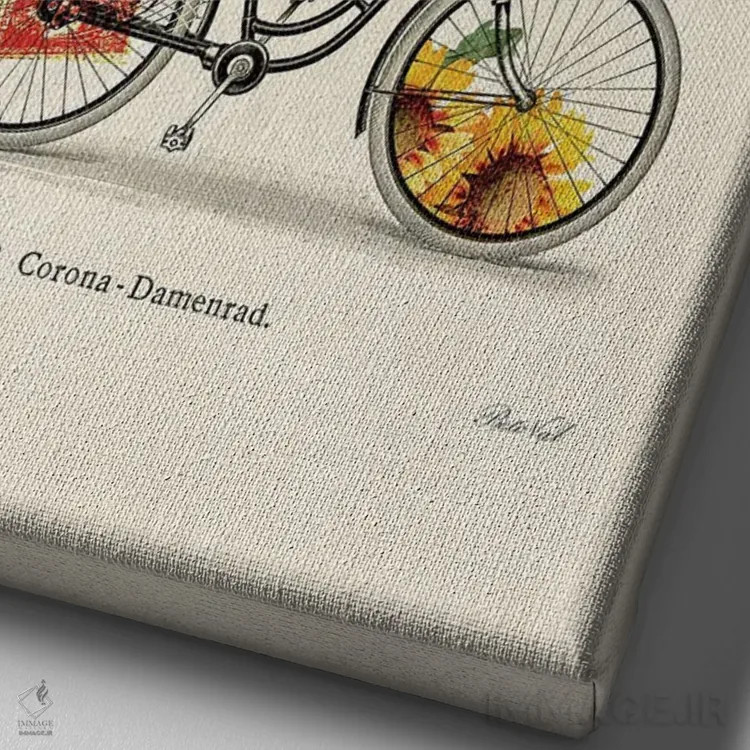 تابلو چرخهٔ ماهی اثر بتو وال - نمای نزدیک بافت بوم