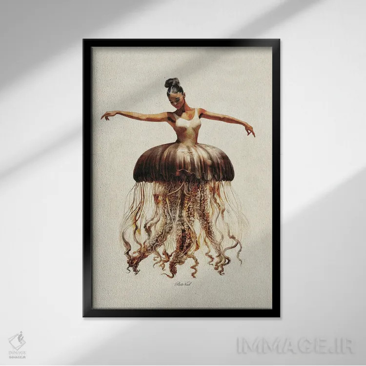 تابلو رقاص اثر بتو وال - نمای قابدار مشکی