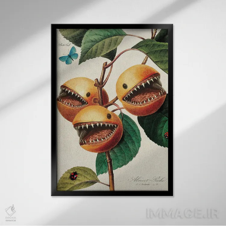 تابلو میوه گوشتخوار اثر بتو وال - نمای قابدار مشکی