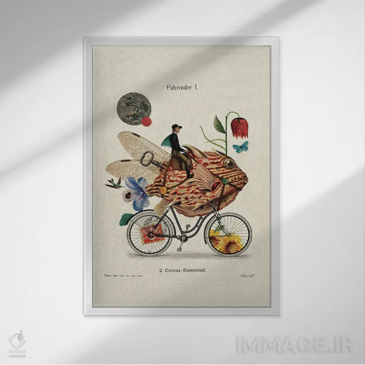 تابلو چرخهٔ ماهی اثر بتو وال - نمای قابدار سفید