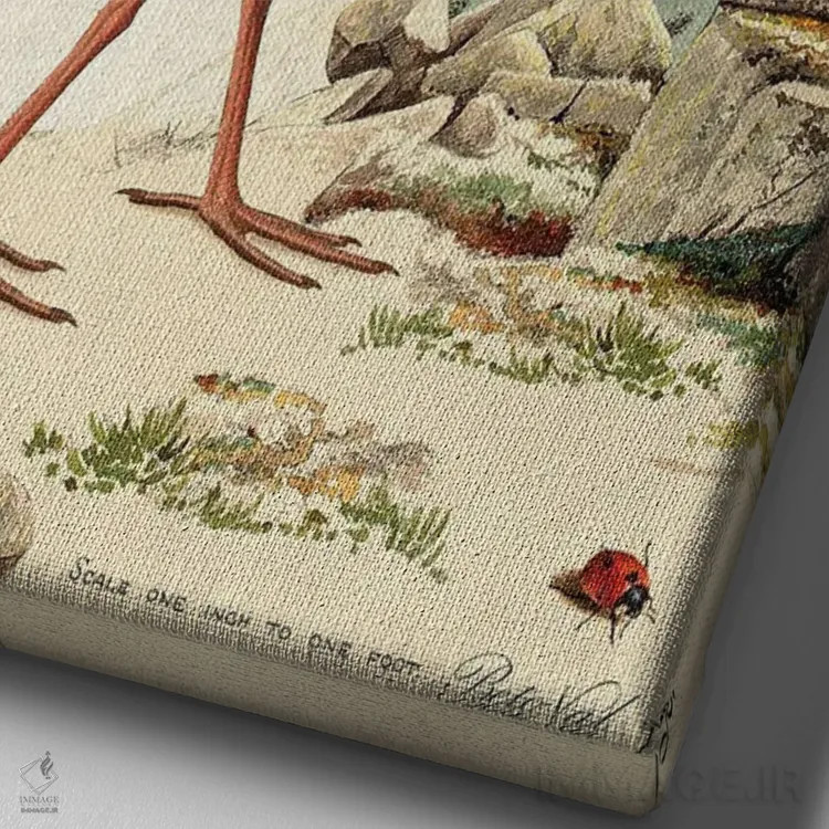 تابلو گل فلامینگو اثر بتو وال - نمای نزدیک بافت بوم