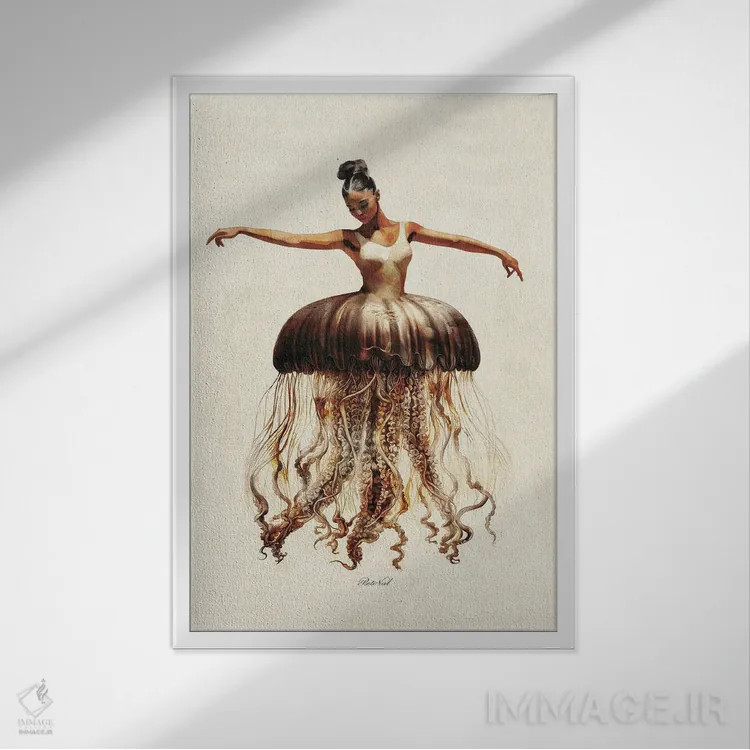 تابلو رقاص اثر بتو وال - نمای قابدار سفید