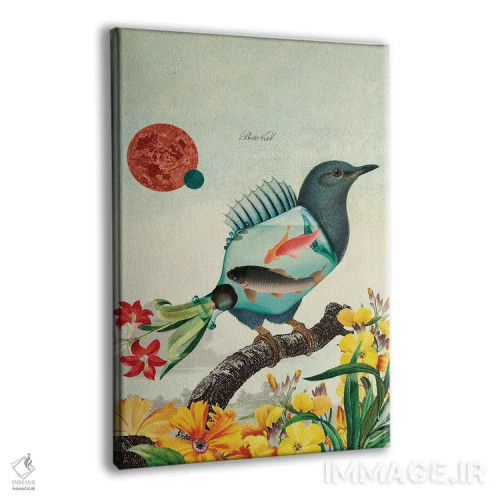 تابلو پرنده آکواریومی اثر بتو وال - نمای پرسپکتیو محصول