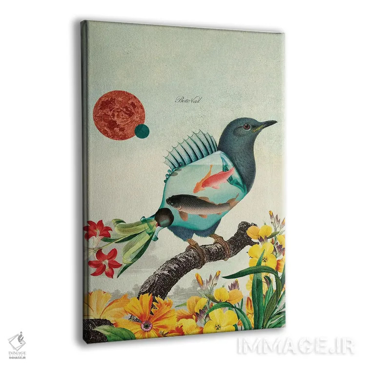 تابلو پرنده آکواریومی اثر بتو وال - نمای پرسپکتیو محصول