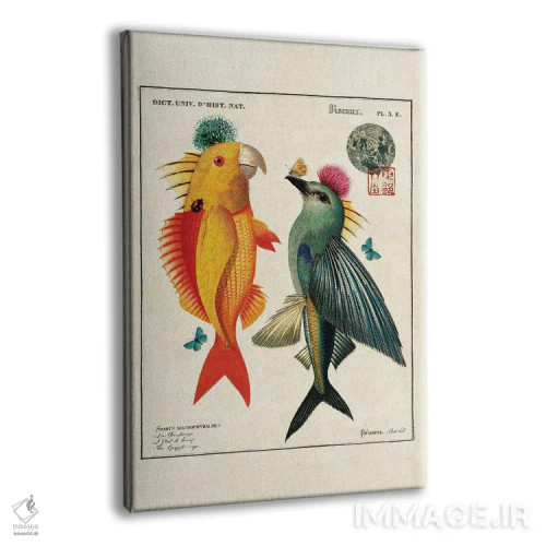 تابلو پرندگان ماهی اثر بتو وال - نمای پرسپکتیو محصول