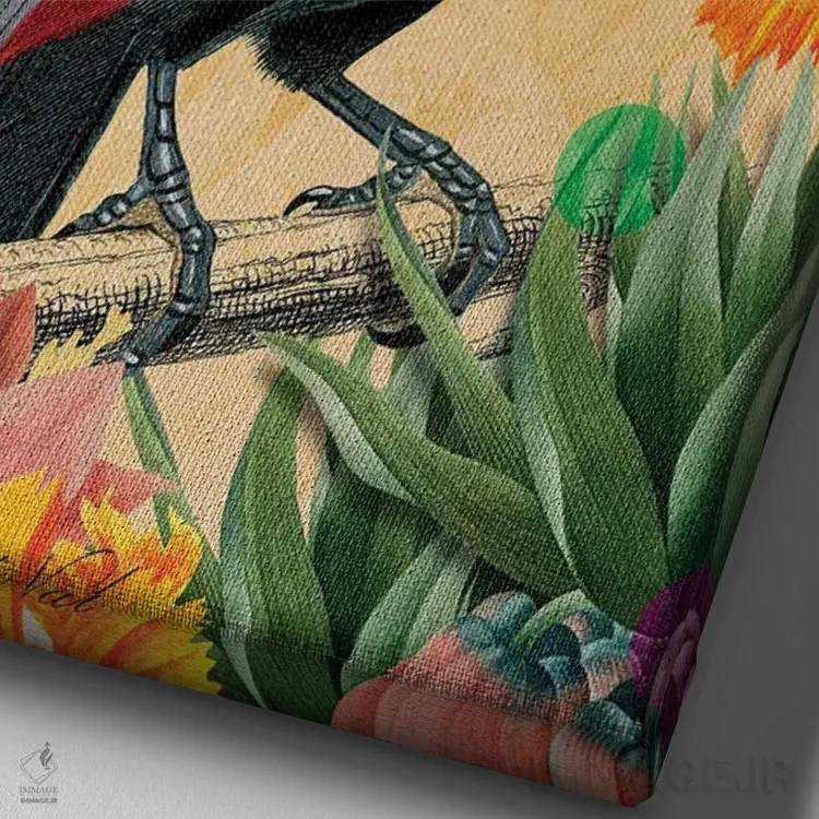 تابلو موجود کوچولو اثر بتو وال - نمای نزدیک بافت بوم